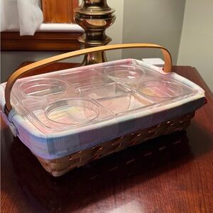 Longaberger Basket - Pastel Plaid w three trays